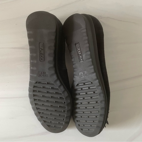 The FLEXX Women's Boco Loco Peeptoe Ballet Flat- Black- Size 7 - Picture 5 of 8
